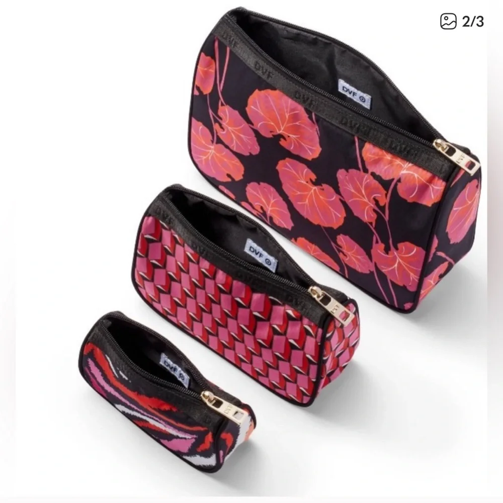 Diane Von Furstenberg for Target Patterned Cosmetic Bag Set